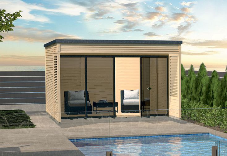 Chalet de jardin bois d’épicéa brut Design 414 Cubilis 2.0 T2 – 18 m²