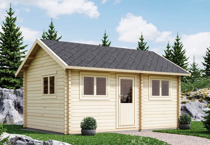 Chalet de Jardin en Bois d’Épicéa Brut Tavi 22 m²