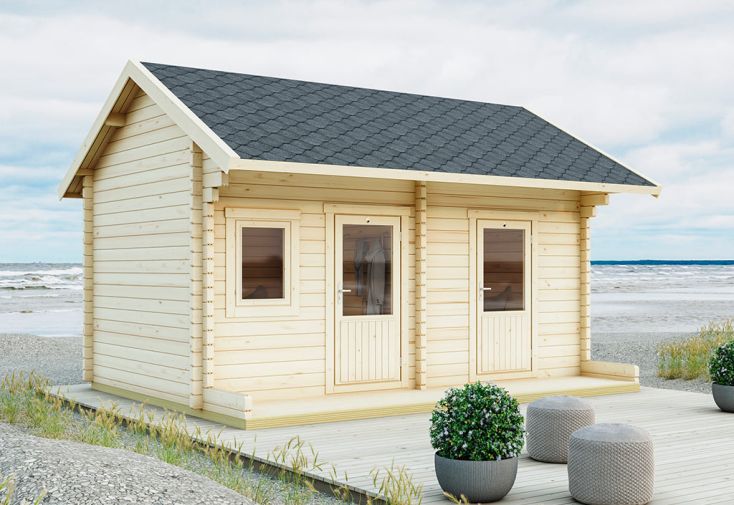 Chalet de Jardin en Bois d’Épicéa Brut Tiainen 15 m²