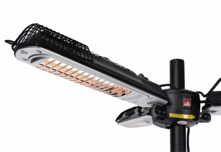 Chauffage électrique et halogène pour parasol - 650/1300/2000 Watts