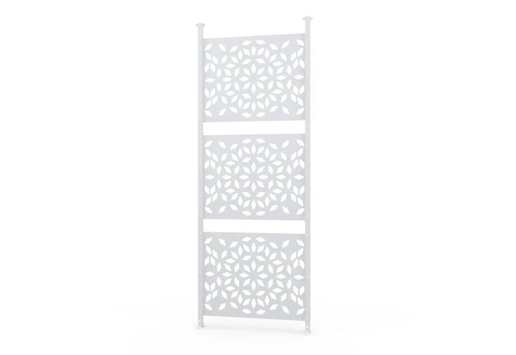 Lot de 3 claustras en acier pour carport Libeccio – blanc