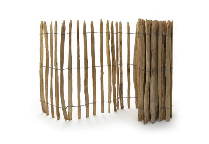 Clôture de jardin ganivelle en bois de châtaignier – 500 x 120 cm