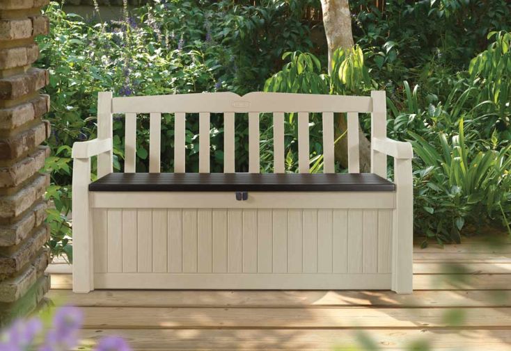 Coffre de rangement extérieur en résine 880 L - Chalêt-Jardin