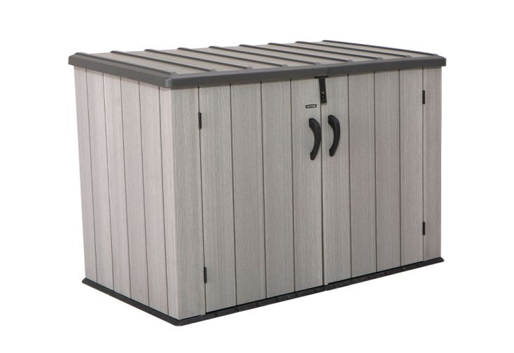 Coffre de jardin en résine PEHD imitation bois 2,73 m³