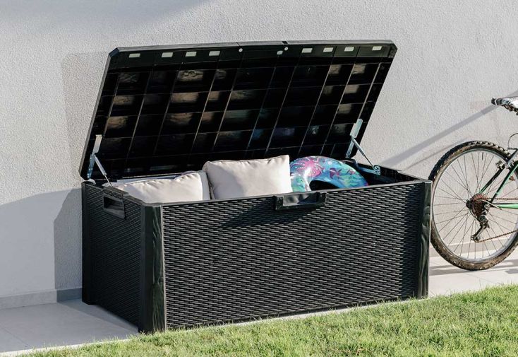 Coffre de jardin en résine 550 L Nevada – 148 x 72 x 60 cm