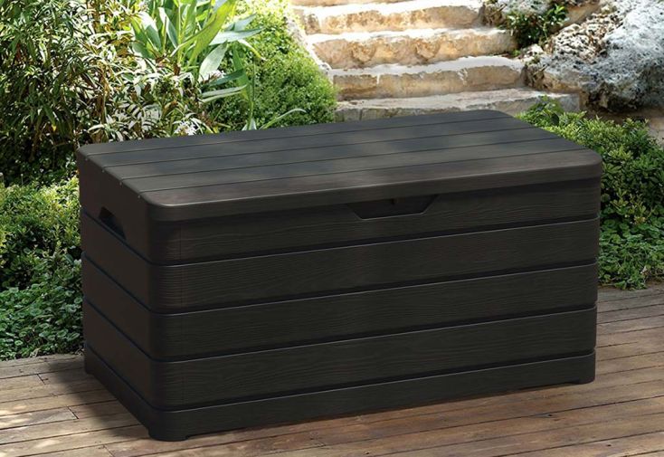 Coffre de jardin en résine 500 L Dolomiti – 130 x 65 x 64 cm