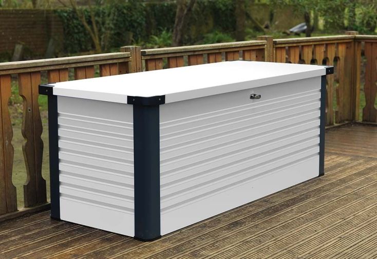 Coffre de Rangement Design en Métal PatioBox 135x78,5x72cm (4 Coloris)