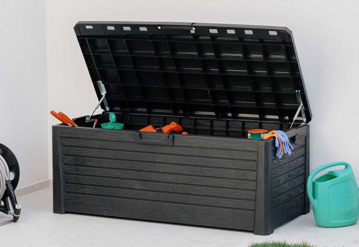 Coffre de jardin en résine 550 L Florida – 148 x 72 x 60 cm