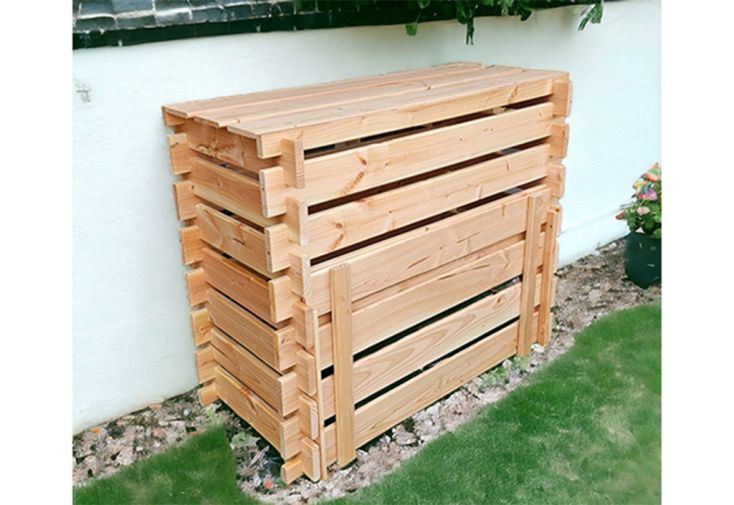Composteur en bois Douglas 270 L Kelly – 100 x 50 x 84 cm