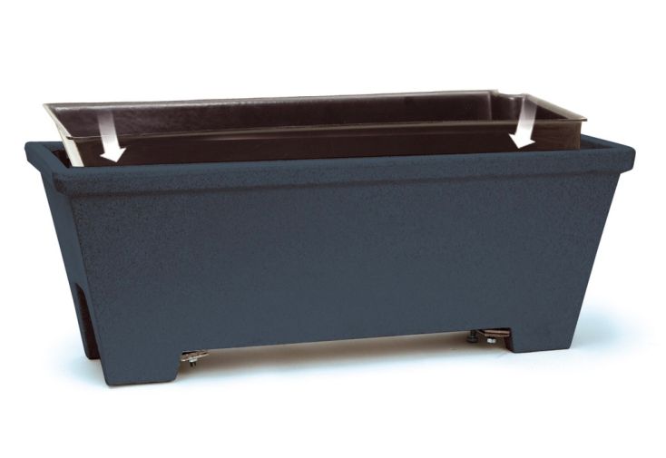 Contre-bac noir pour balconnière sur rambarde PAPI