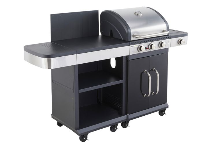 Cuisine d'extérieur avec desserte et barbecue gaz 3 brûleurs – 11,5 kW