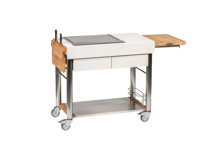 Chariot pour Cuisine Extérieure Aluminium et Teck ServeBoy Duo Unico