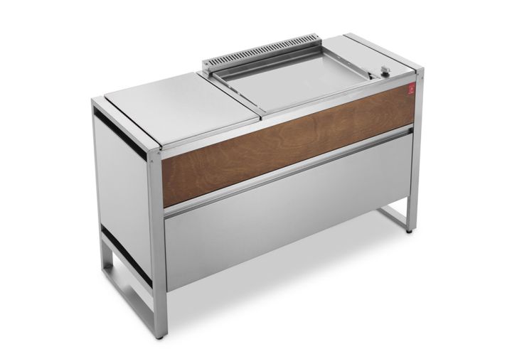 Table de cuisson avec plancha électrique en inox 60 x 40 cm - Oasi 142C -  Pla.Net