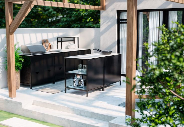 Cuisine extérieure modulable avec barbecue gaz - Onyx Retreat