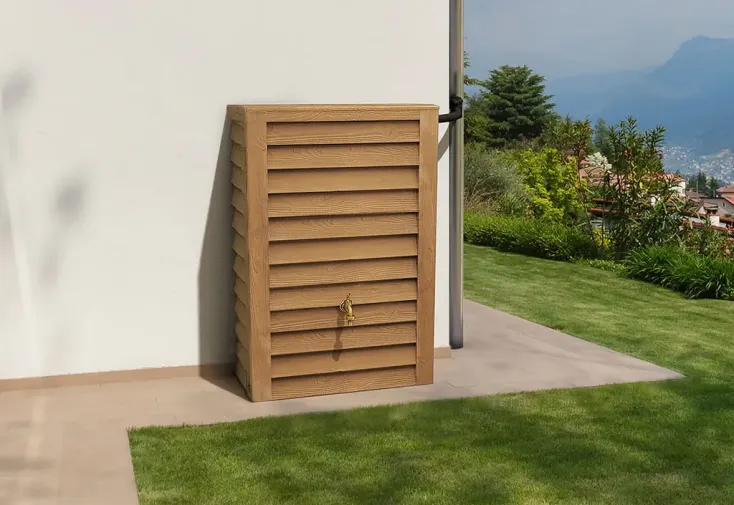 Récupérateur d’eau de pluie 300 L - Woody Junior effet bois