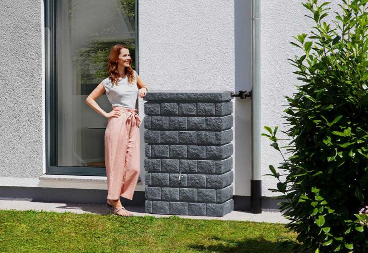 Récupérateur d’eau de pluie 300 L robinet et collecteur – Rocky Jr