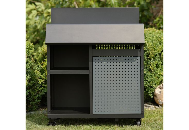 Desserte pour barbecue Burn en acier époxy – 80 x 54 x 102 cm