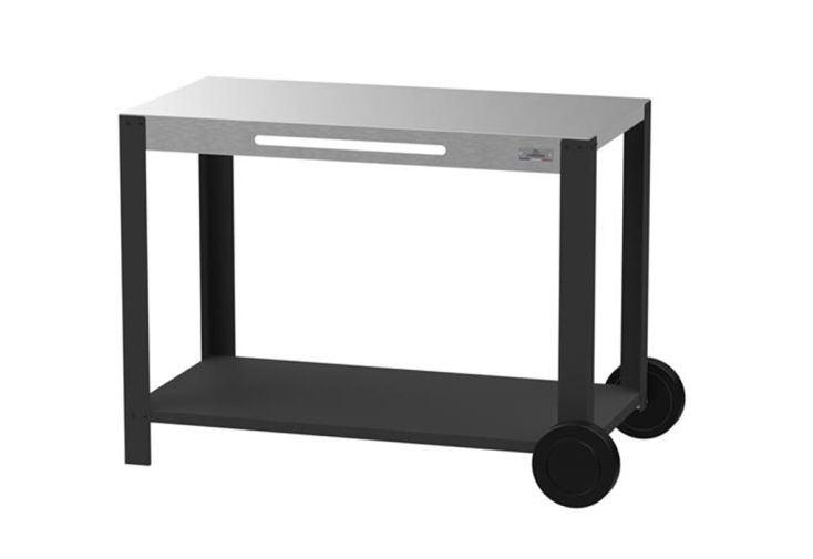 Desserte pour plancha en acier et inox Le Marquier – 110 x 64 x 77 cm