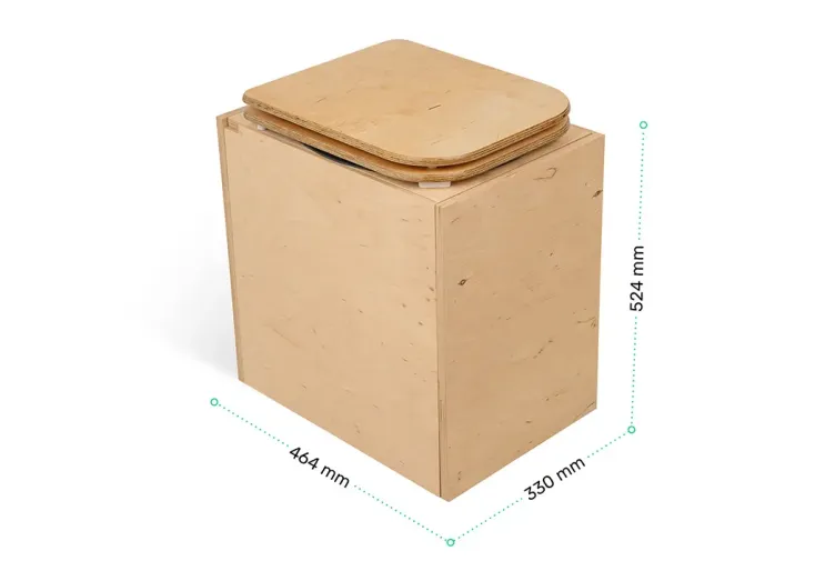 Toilettes sèches à séparation en bois - TROBOLO TeraBloem
