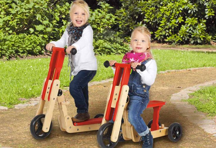 Draisienne Convertible en Trottinette en Bois Massif Théo