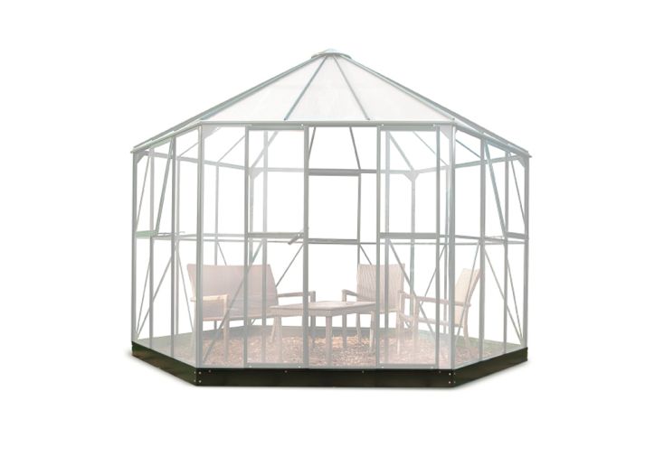 Embase pour Serre de Jardin en Acier Galvanisé Atrium Noir