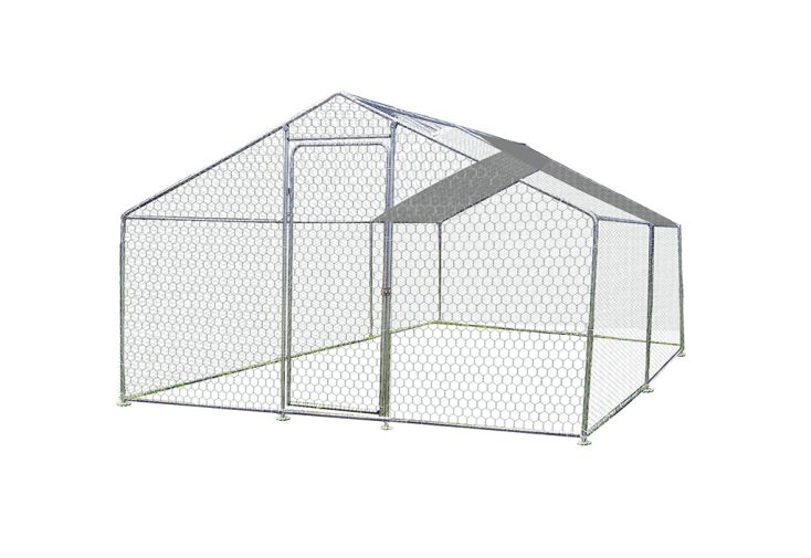Enclos poulailler clôture grillagée acier galvanisé 6 m² - 4 à 7 poules