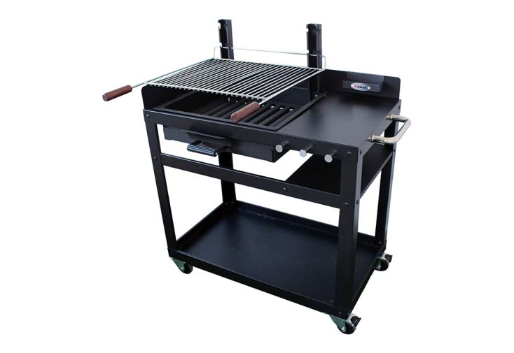 Ensemble Barbecue + Chariot en Acier 87 x 50 cm