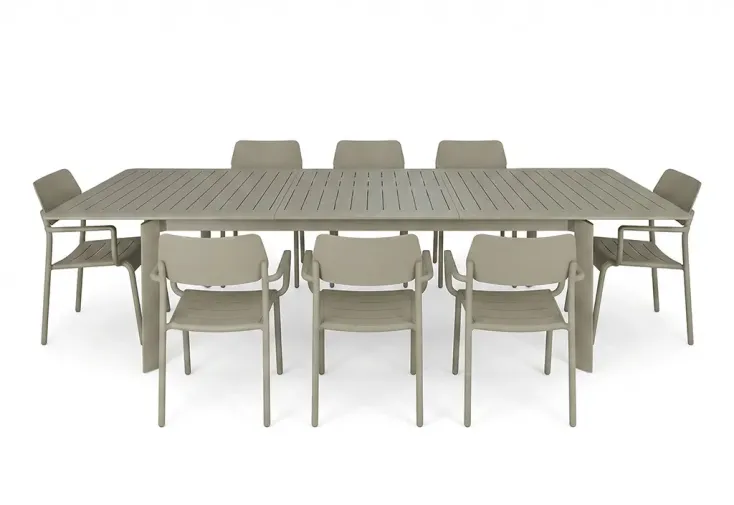 Ensemble repas de jardin 8 places en aluminium – Havana