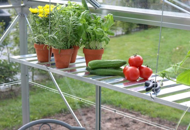 Etagère rabattable - Aluminium laqué vert