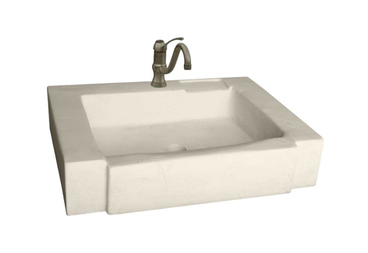 Évier de jardin en pierre reconstituée Modène – 74 x 57 x 15,5 cm