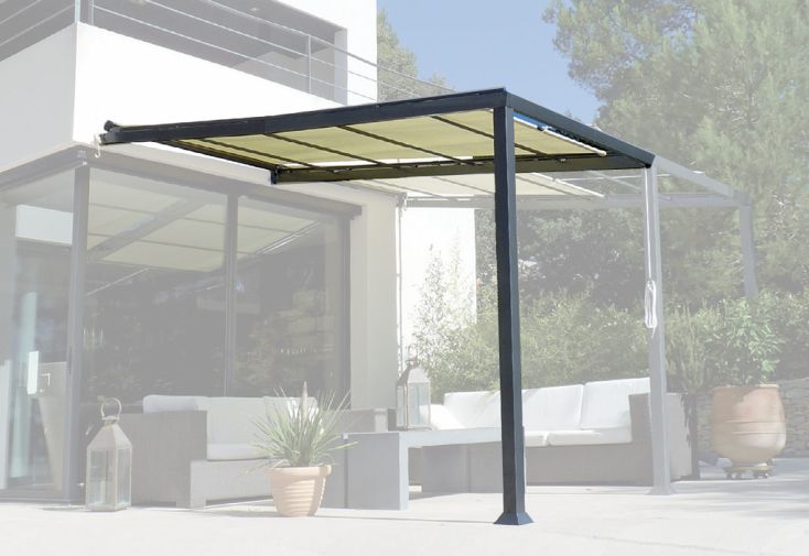 Extension pour pergola adossée + store Philadelphia – 2 m