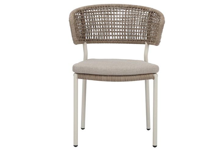 Fauteuil de jardin empilable en métal et corde - Spitz