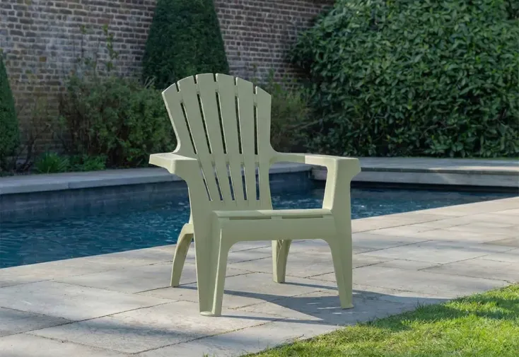 Fauteuil de jardin Adirondack en plastique Vert