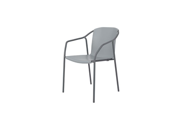 Fauteuil de jardin empilable en aluminium laqué – Rod