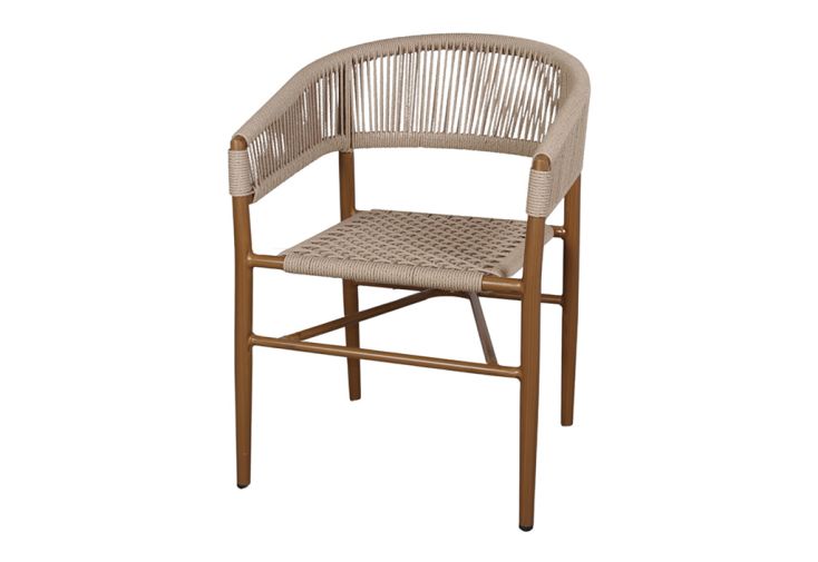 Fauteuil de jardin aluminium et rotin synthétique – 57 x 58 x 77 cm