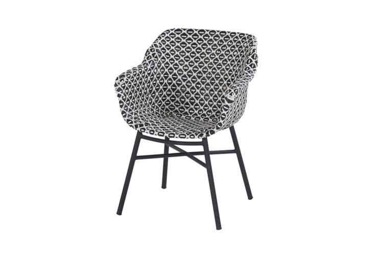 Fauteuil de jardin en aluminium et résine tressée Delphine Dining