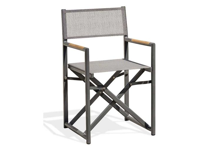 Fauteuil de Jardin Pliant en Aluminium et Textilène Honfleur