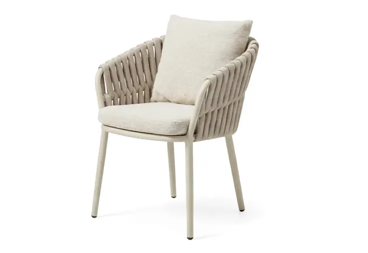 Fauteuil de jardin en aluminium et tissu Torino - Lot de 4