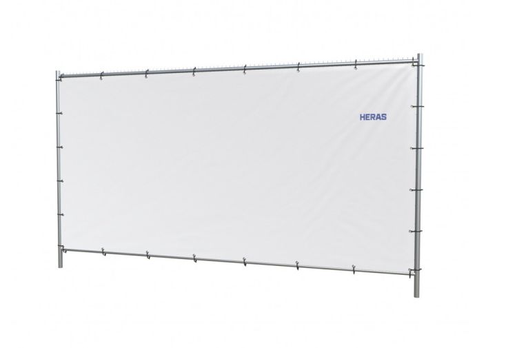 Filet pour barrière de chantier en PEHD blanc - 130 gr/m²