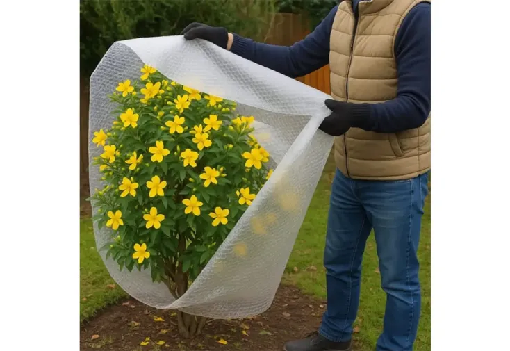 Film d’hivernage à bulles pour protection des plantes – 10 x 1,50 m