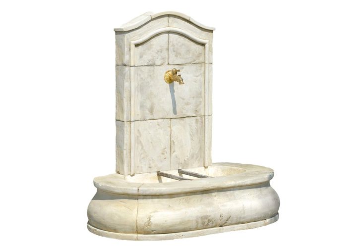 Fontaine de jardin murale en pierre reconstituée - Florence