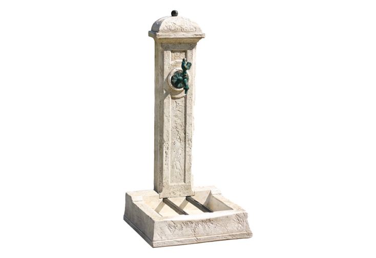 Fontaine de jardin murale en pierre reconstituée - Longchamp