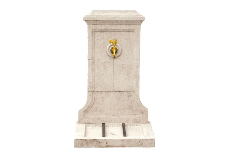 Fontaine de jardin murale en pierre reconstituée - Toscane