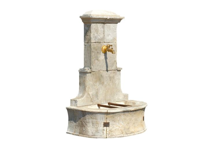 Fontaine de jardin murale en pierre reconstituée - Venise