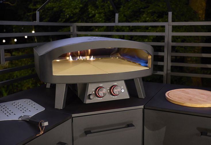 Four à pizza au gaz 13 kW double pierre – 72 x 70 x 39,8 cm