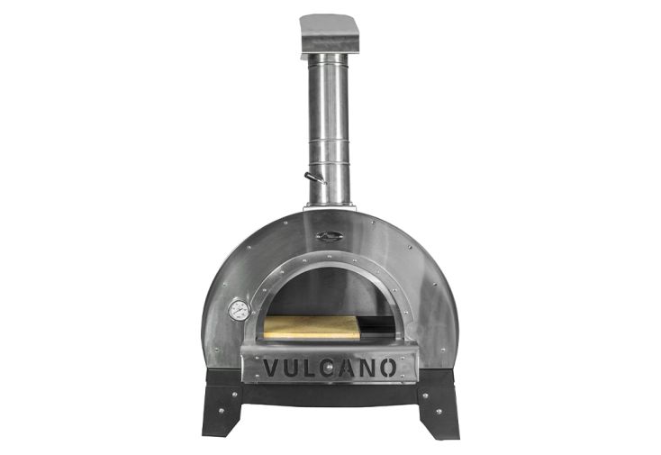 Four à pizza bois extérieur en acier inoxydable - Vulcano Vulcanello