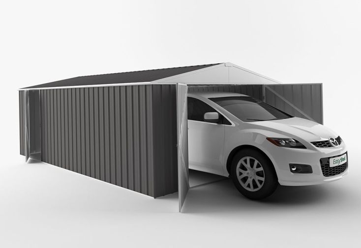 Garage en métal galvanisé XXL grande longueur 20 m²