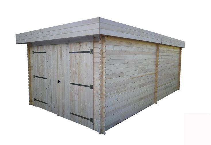 Garage en Bois d’Épicéa Brut 21 m²