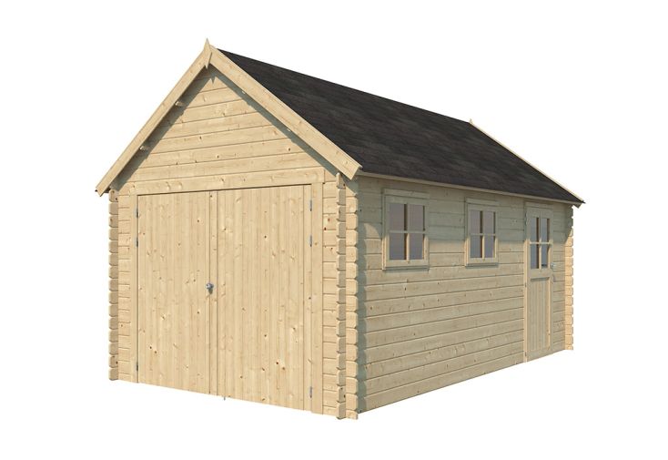 Garage en Bois d’Épicéa avec Toit en Shingle Gloucester 17 m² 