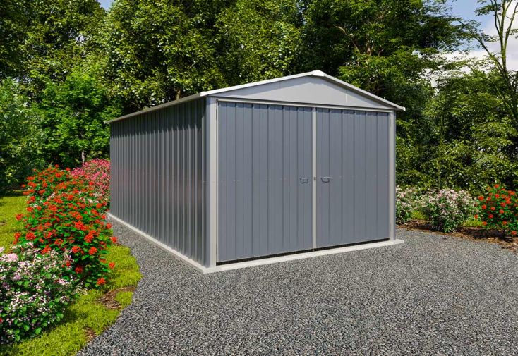 Cabane X-METAL 15m² gris foncé en métal